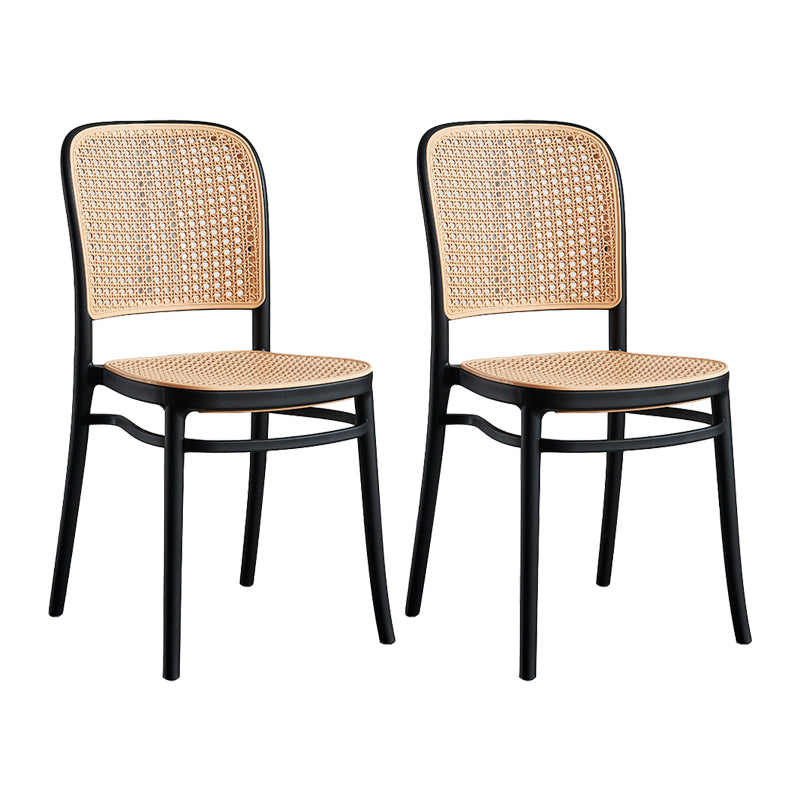 Taburete escandinavo de plástico para cocina, comedor, taburete sin brazos, taburete de bar con respaldo bajo