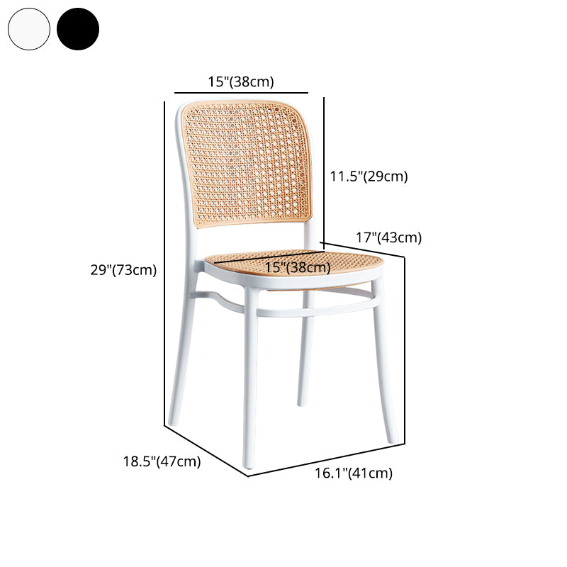 Taburete escandinavo de plástico para cocina, comedor, taburete sin brazos, taburete de bar con respaldo bajo