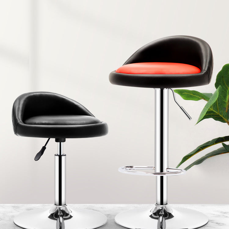Tabouret de bar de chambre à coucher en acier de tabouret de comptoir rotatif réglable moderne avec coussin