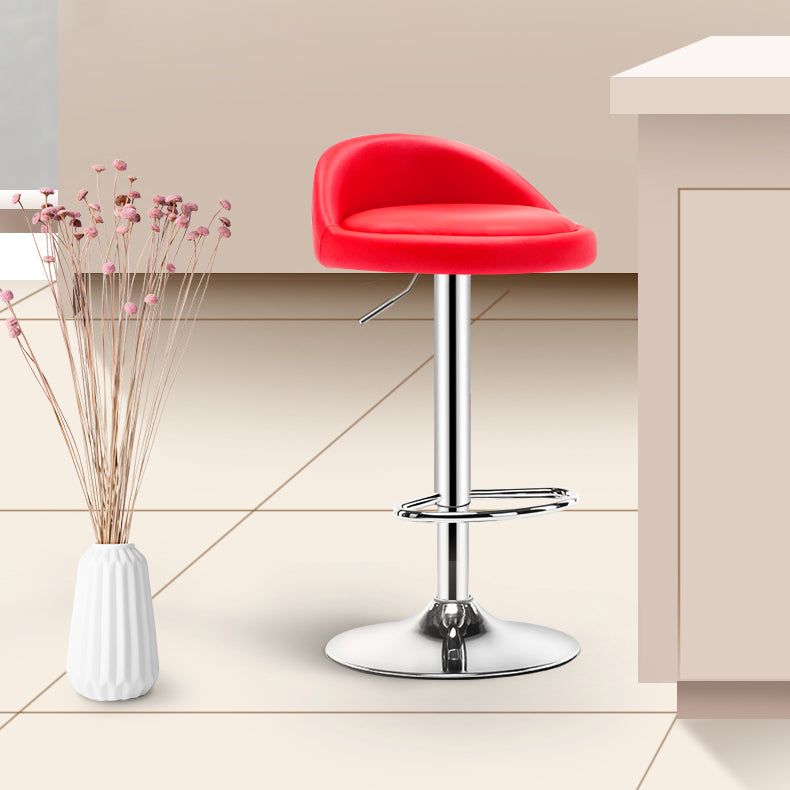 Tabouret de bar de chambre à coucher en acier de tabouret de comptoir rotatif réglable moderne avec coussin