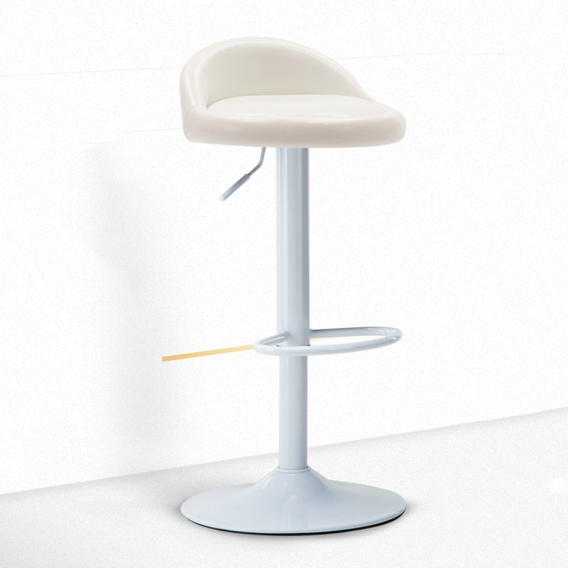 Tabouret de bar de chambre à coucher en acier de tabouret de comptoir rotatif réglable moderne avec coussin