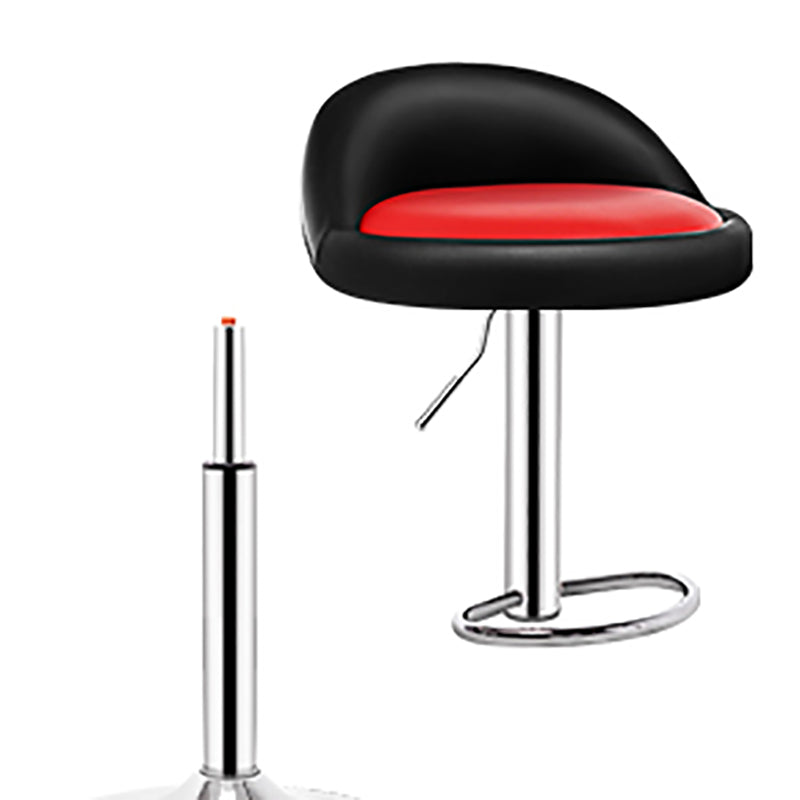 Tabouret de bar de chambre à coucher en acier de tabouret de comptoir rotatif réglable moderne avec coussin