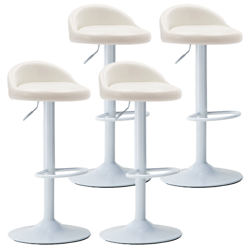 Tabouret de bar de chambre à coucher en acier de tabouret de comptoir rotatif réglable moderne avec coussin