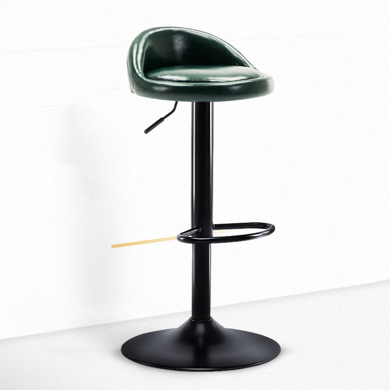 Tabouret de bar de chambre à coucher en acier de tabouret de comptoir rotatif réglable moderne avec coussin