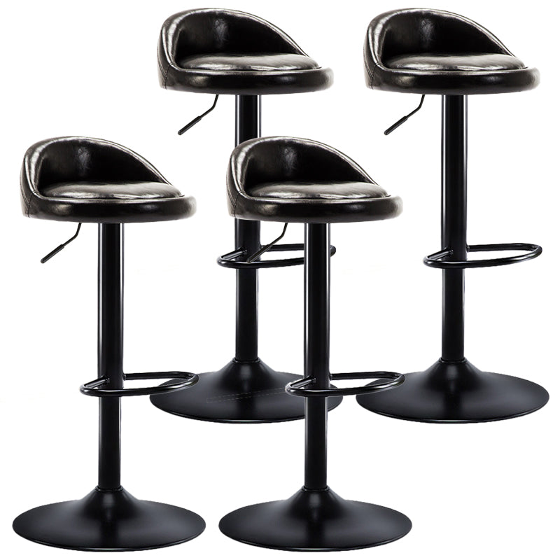 Tabouret de bar de chambre à coucher en acier de tabouret de comptoir rotatif réglable moderne avec coussin