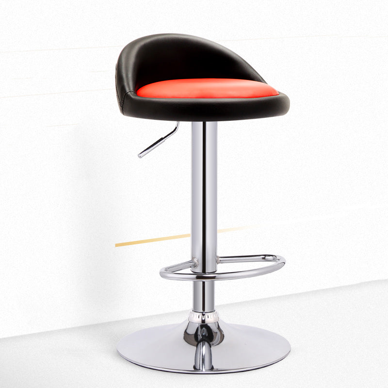 Tabouret de bar de chambre à coucher en acier de tabouret de comptoir rotatif réglable moderne avec coussin