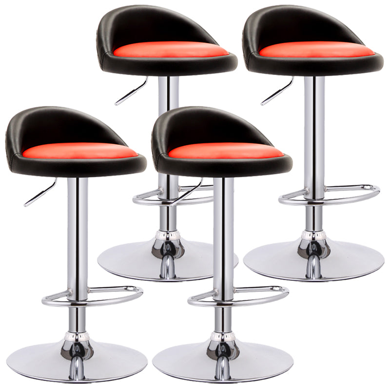 Tabouret de bar de chambre à coucher en acier de tabouret de comptoir rotatif réglable moderne avec coussin