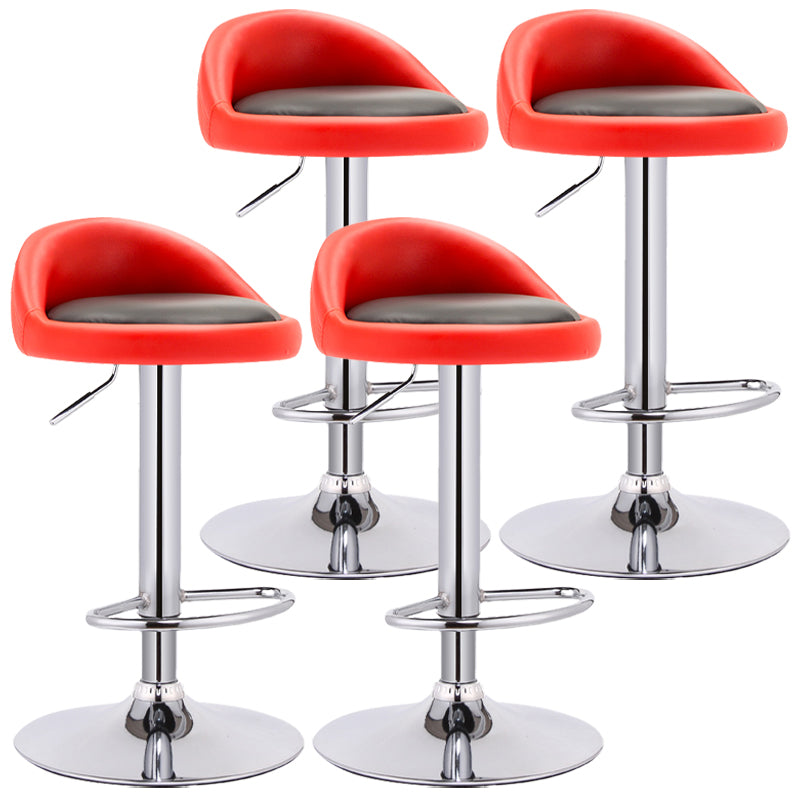 Tabouret de bar de chambre à coucher en acier de tabouret de comptoir rotatif réglable moderne avec coussin