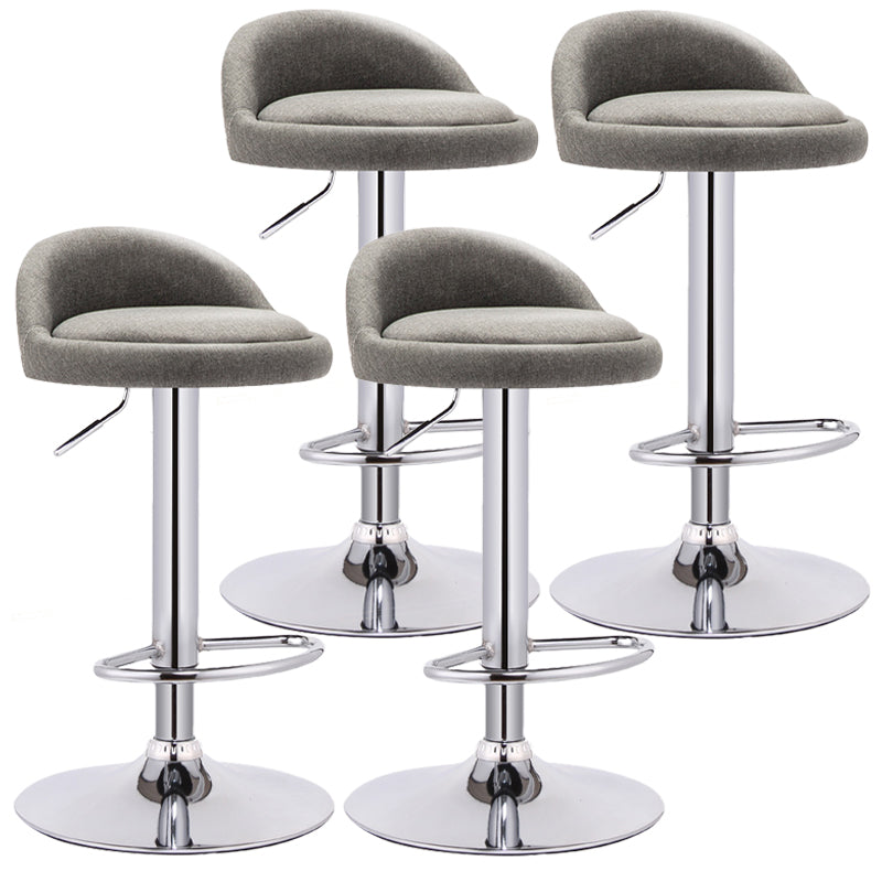 Tabouret de bar de chambre à coucher en acier de tabouret de comptoir rotatif réglable moderne avec coussin