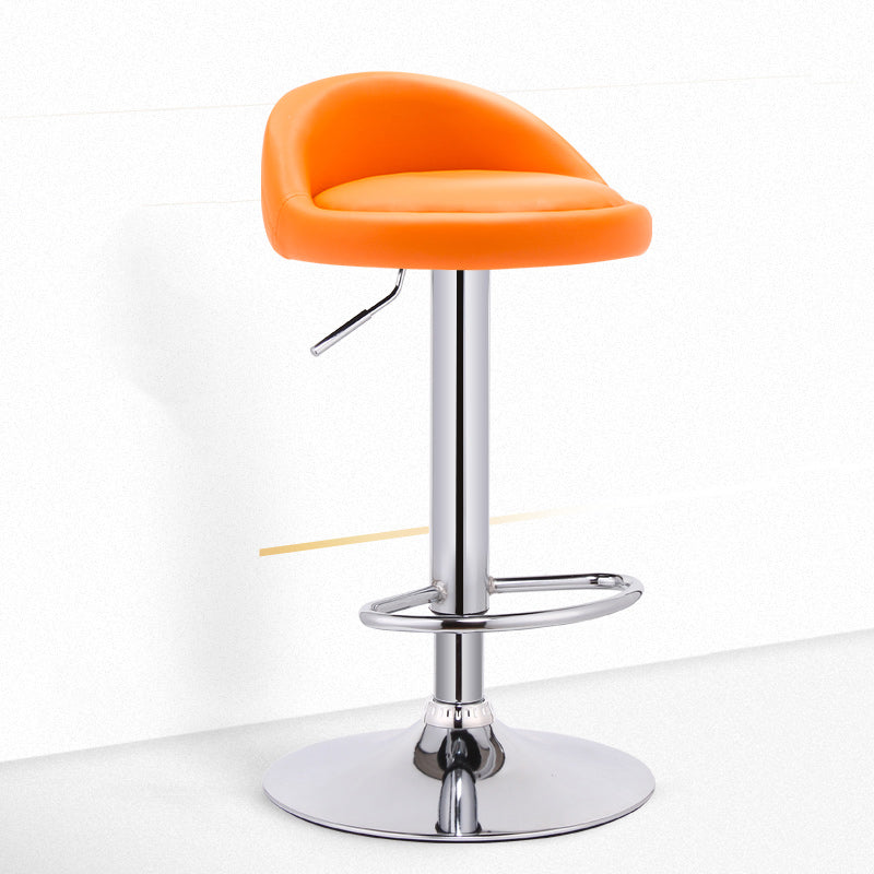 Tabouret de bar de chambre à coucher en acier de tabouret de comptoir rotatif réglable moderne avec coussin