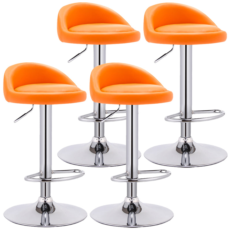 Tabouret de bar de chambre à coucher en acier de tabouret de comptoir rotatif réglable moderne avec coussin