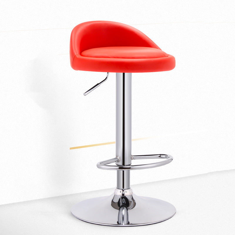 Tabouret de bar de chambre à coucher en acier de tabouret de comptoir rotatif réglable moderne avec coussin