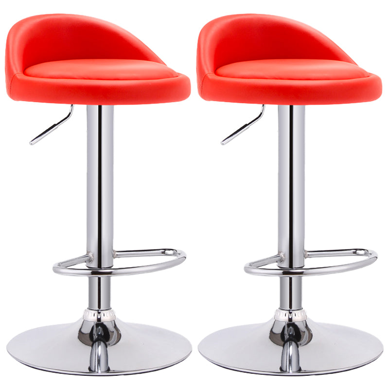 Tabouret de bar de chambre à coucher en acier de tabouret de comptoir rotatif réglable moderne avec coussin