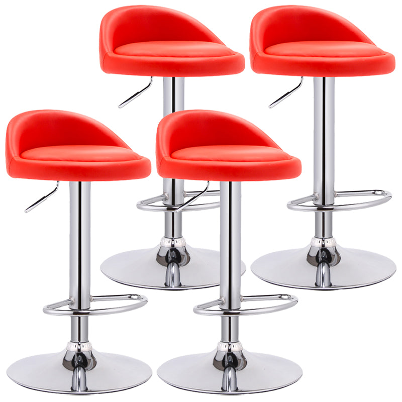Tabouret de bar de chambre à coucher en acier de tabouret de comptoir rotatif réglable moderne avec coussin