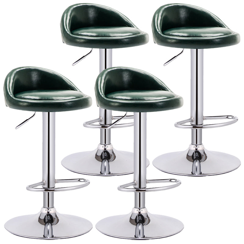 Tabouret de bar de chambre à coucher en acier de tabouret de comptoir rotatif réglable moderne avec coussin