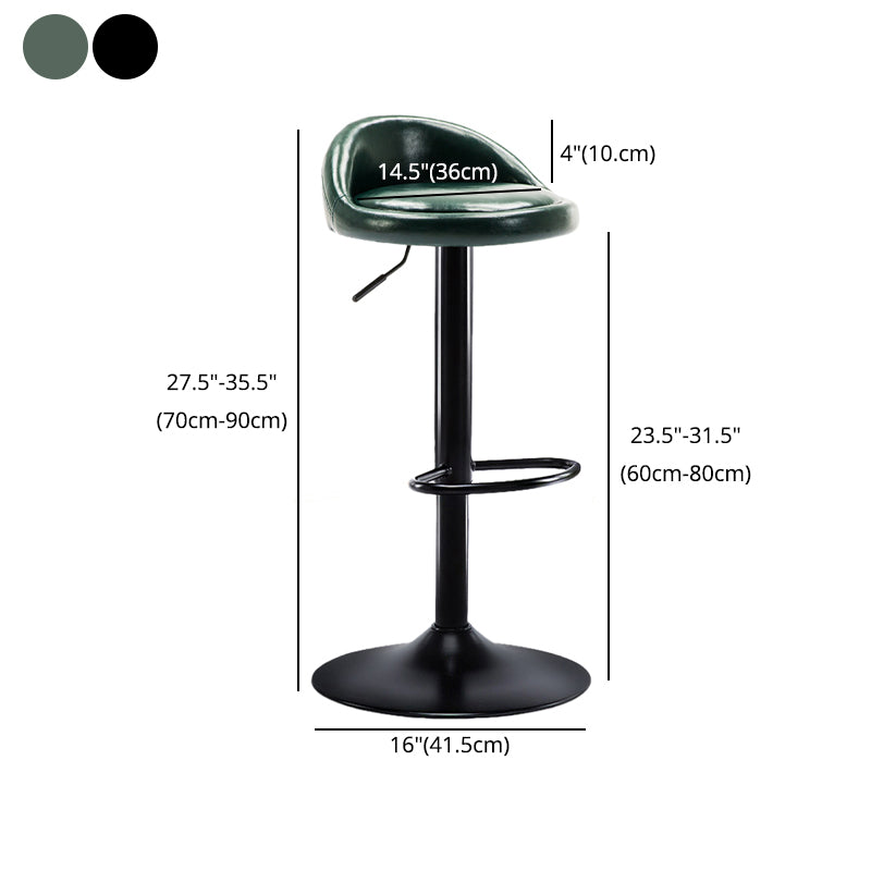 Tabouret de bar de chambre à coucher en acier de tabouret de comptoir rotatif réglable moderne avec coussin