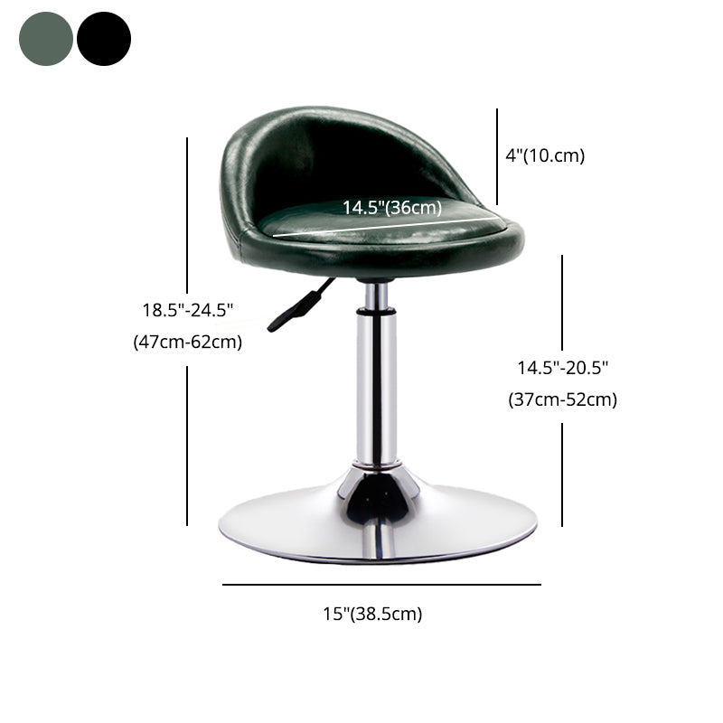 Tabouret de bar de chambre à coucher en acier de tabouret de comptoir rotatif réglable moderne avec coussin