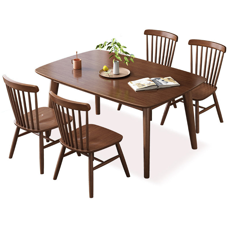 1/2/5/7 Pieces Modern Wood Furniture Standard Height Dining Table Set with 4 Legs