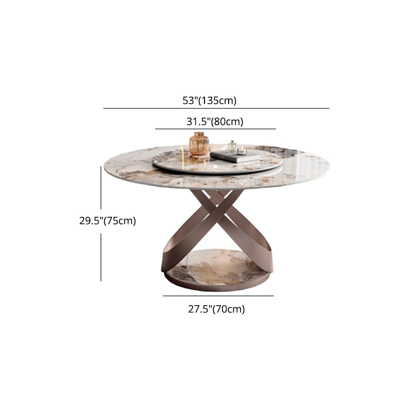 Modern 1/4/5 Pieces Dining Set Round Sintered Stone Dining Table for Dining Room