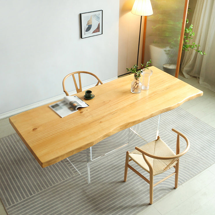 Modern 1/2/3/4 Pieces Rectangle Dining Set Solid Wood Dining Table with Chairs