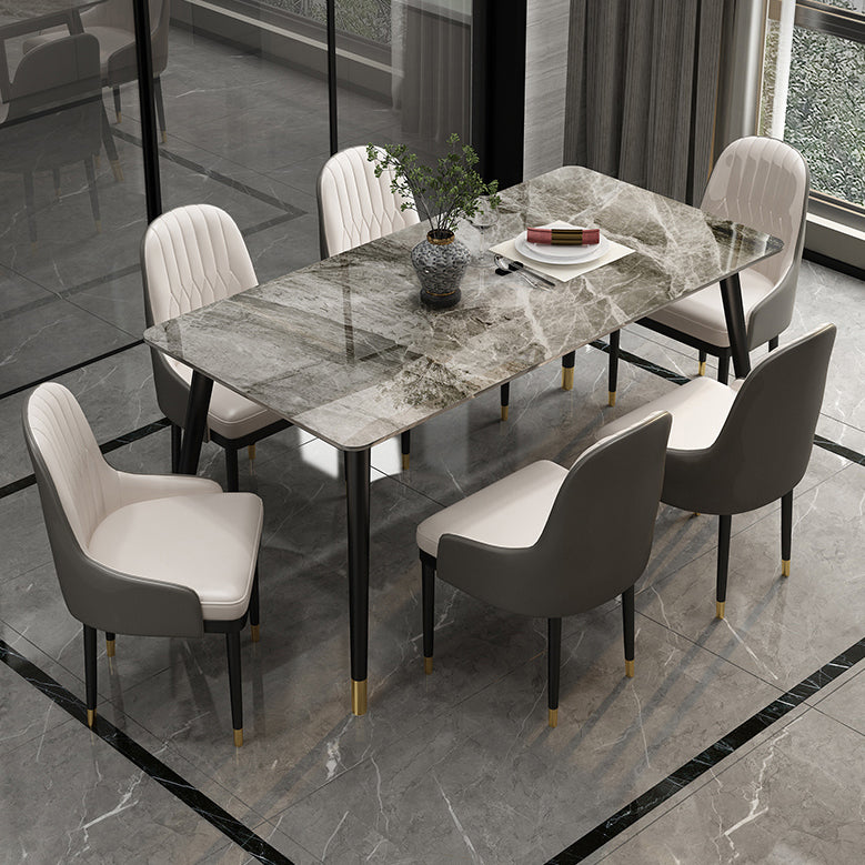 Glam 1/5/7 pezzi set da pranzo tavolo da pranzo rettangolare per uso domestico