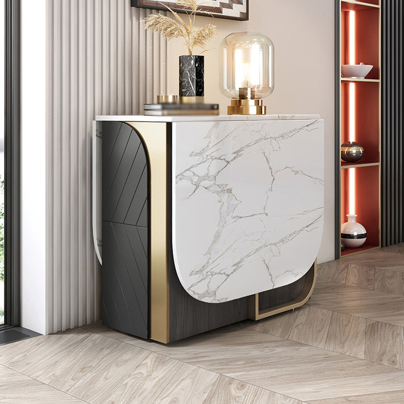 Modern 1/2/3/5 Pieces Foldable Dining Table Set with Sintered Stone Rectangle Dinette Set