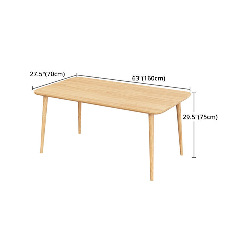 Modern 1/2/3/5 Pieces Rectangle Dining Set Solid Wood Dining Table with Chairs