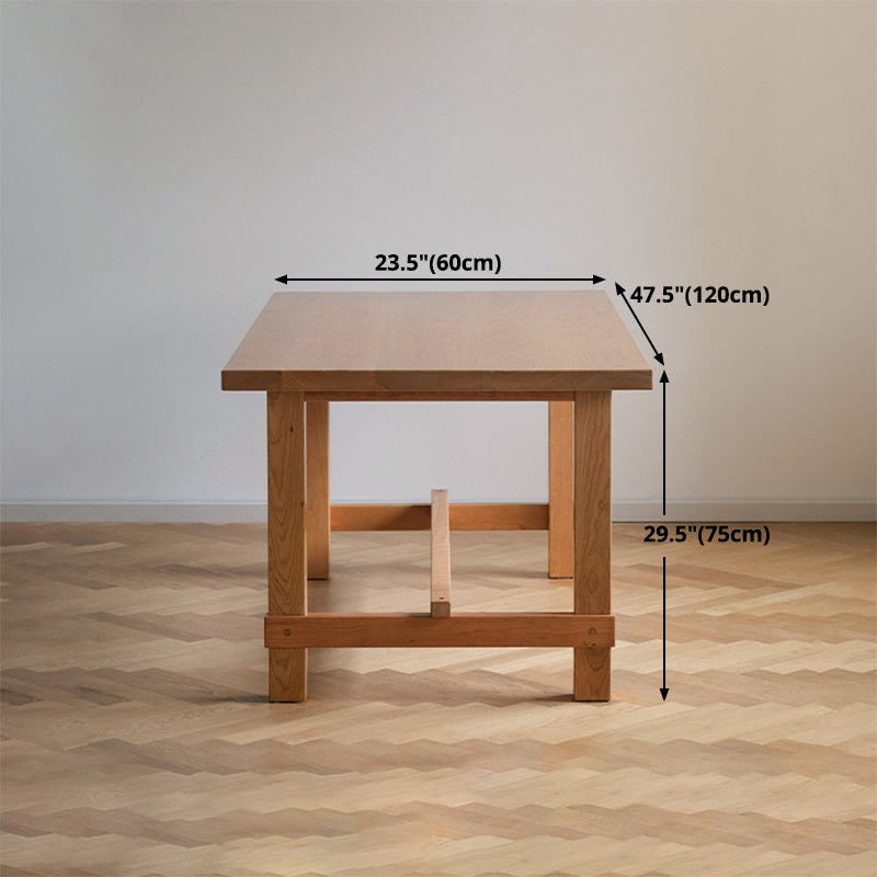 Mesa de comedor de madera de pino mesa rectángulo moderna con base de caballete