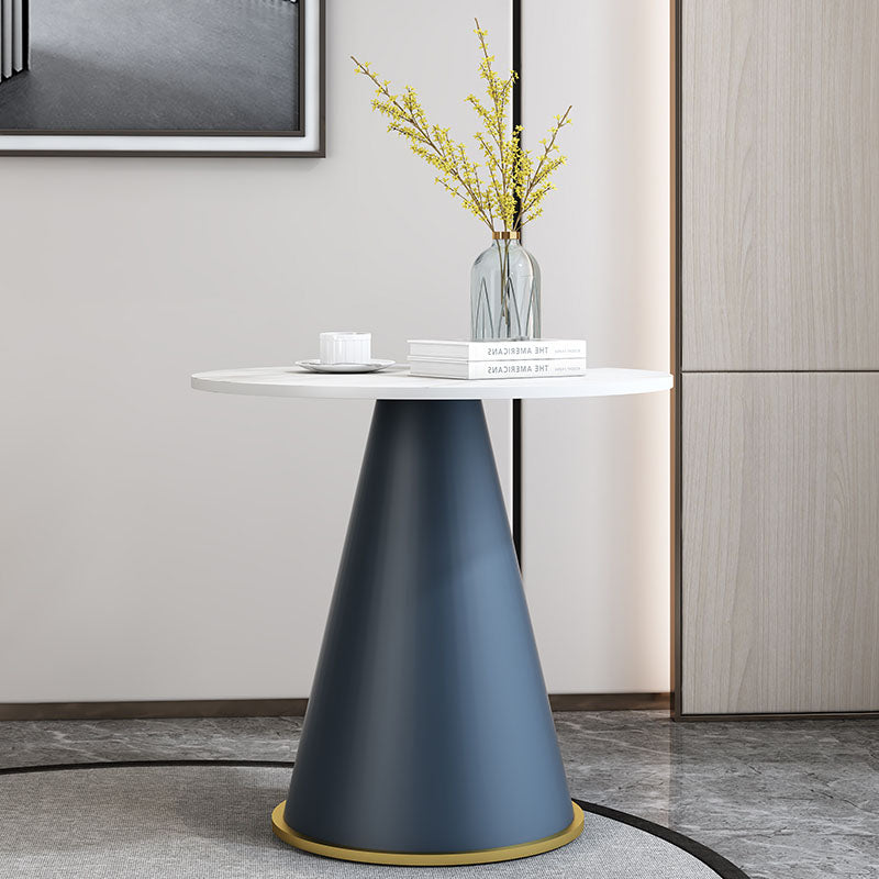 Mesa de comedor de piedra redonda Sala de estar moderna Mesa de comedor informal