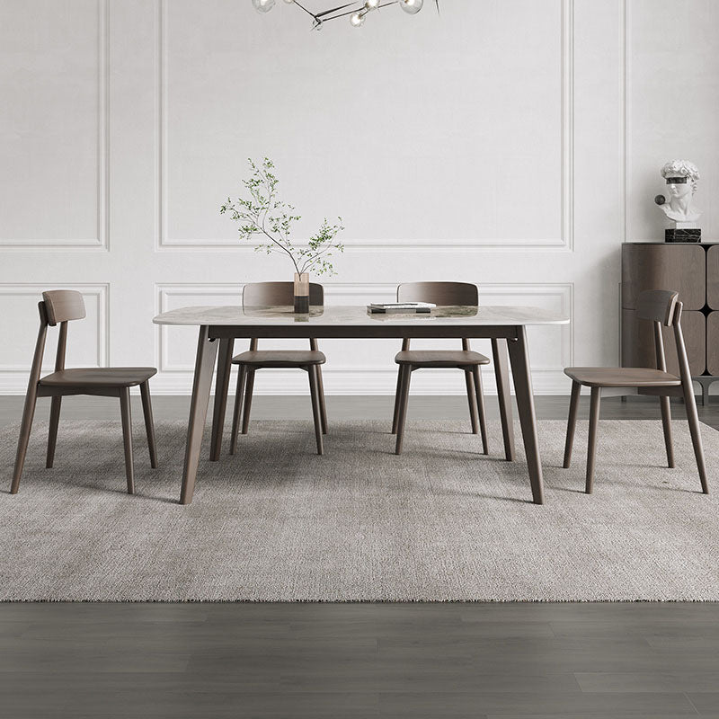 Modern Solid Wood Dining Table Rectangle Dining Table for Dining Room