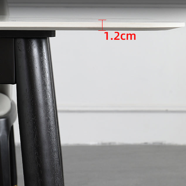Sintered Stone Top Industrial Table for Restaurant Rectangle Dining Table with 4 Legs