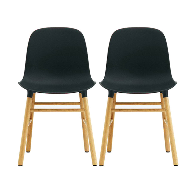 Sillas de estilo moderno, sillas sin brazos con patas de madera para cocina