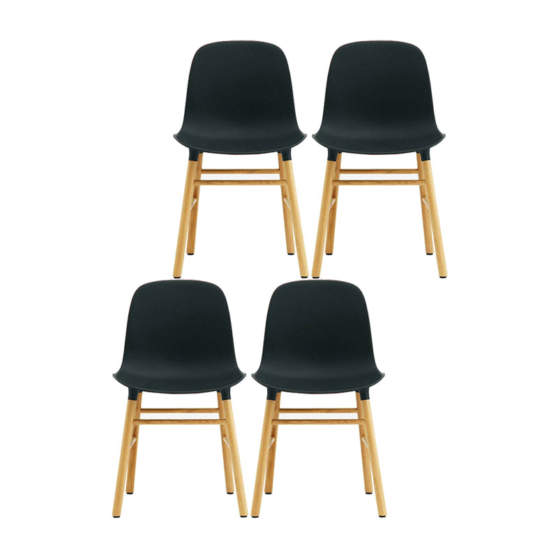 Sillas de estilo moderno, sillas sin brazos con patas de madera para cocina