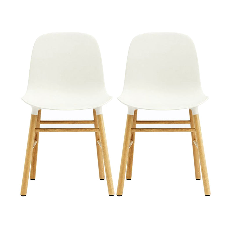 Sillas de estilo moderno, sillas sin brazos con patas de madera para cocina