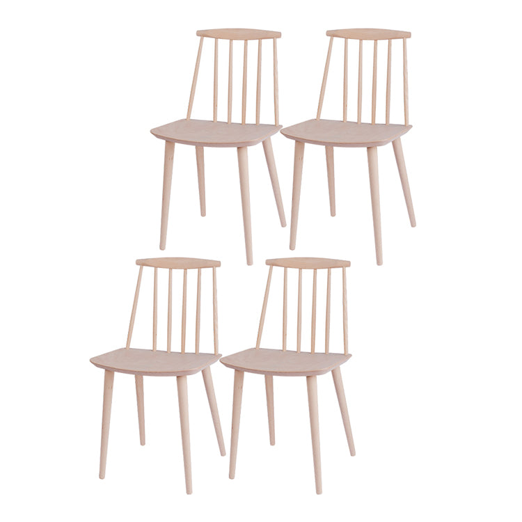Silla moderna de comedor sillas sin brazos con patas de madera para cocina