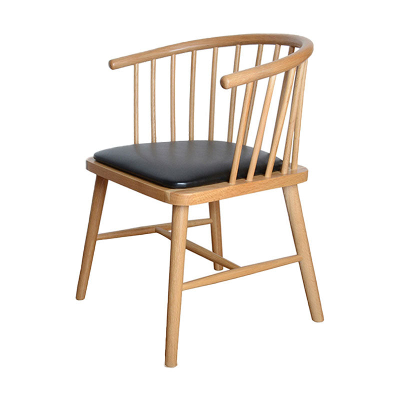 Silla trasera Windsor de estilo moderno, sillones de comedor con patas de madera para cocina