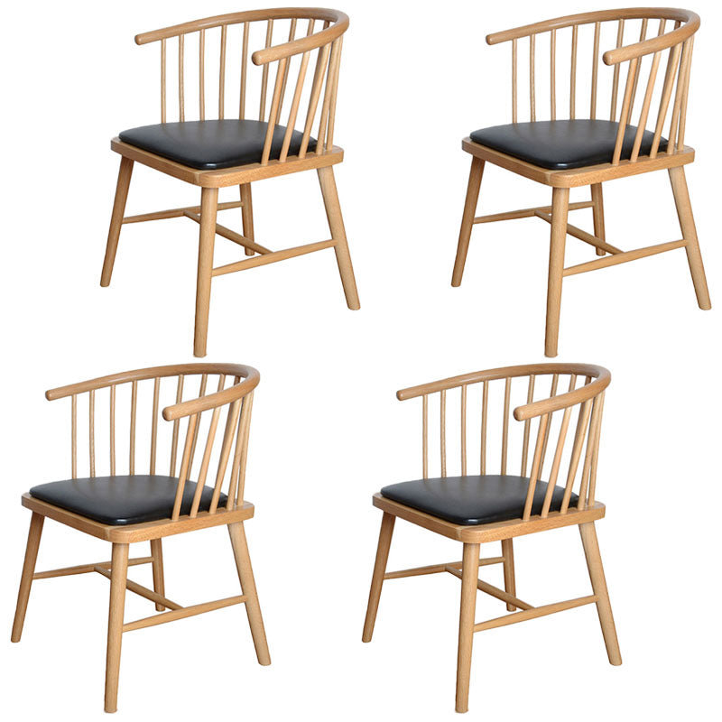 Silla trasera Windsor de estilo moderno, sillones de comedor con patas de madera para cocina