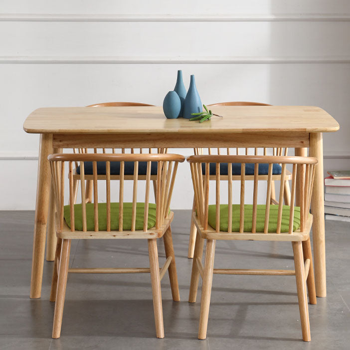 Silla trasera Windsor de estilo moderno, sillones de comedor con patas de madera para cocina