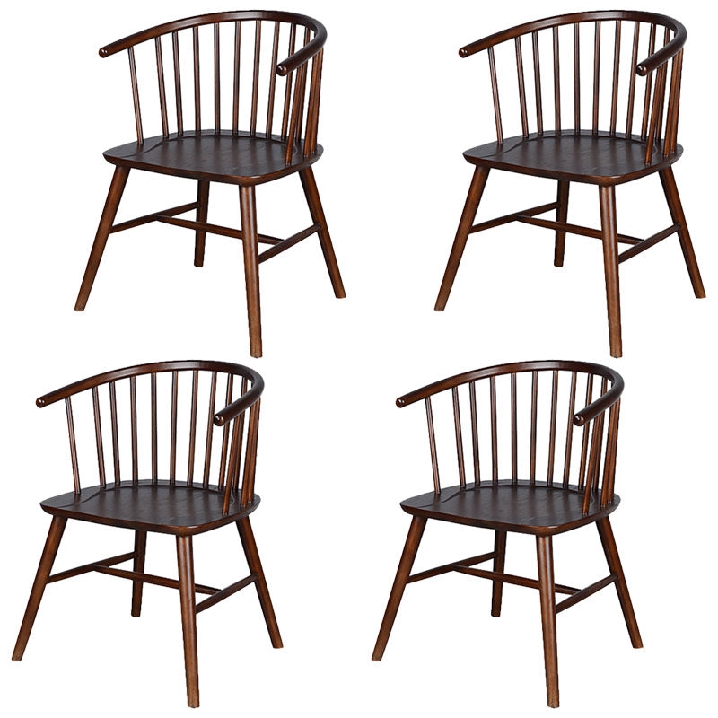 Silla trasera Windsor de estilo moderno, sillones de comedor con patas de madera para cocina