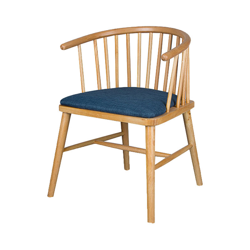 Silla trasera Windsor de estilo moderno, sillones de comedor con patas de madera para cocina
