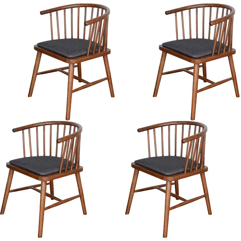 Silla trasera Windsor de estilo moderno, sillones de comedor con patas de madera para cocina