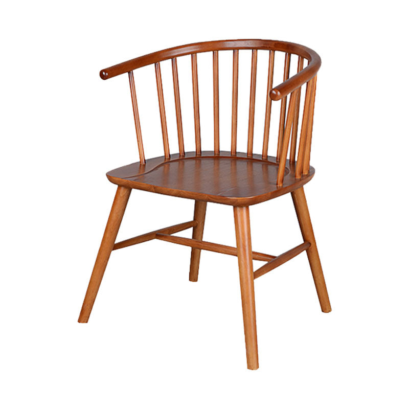 Silla trasera Windsor de estilo moderno, sillones de comedor con patas de madera para cocina