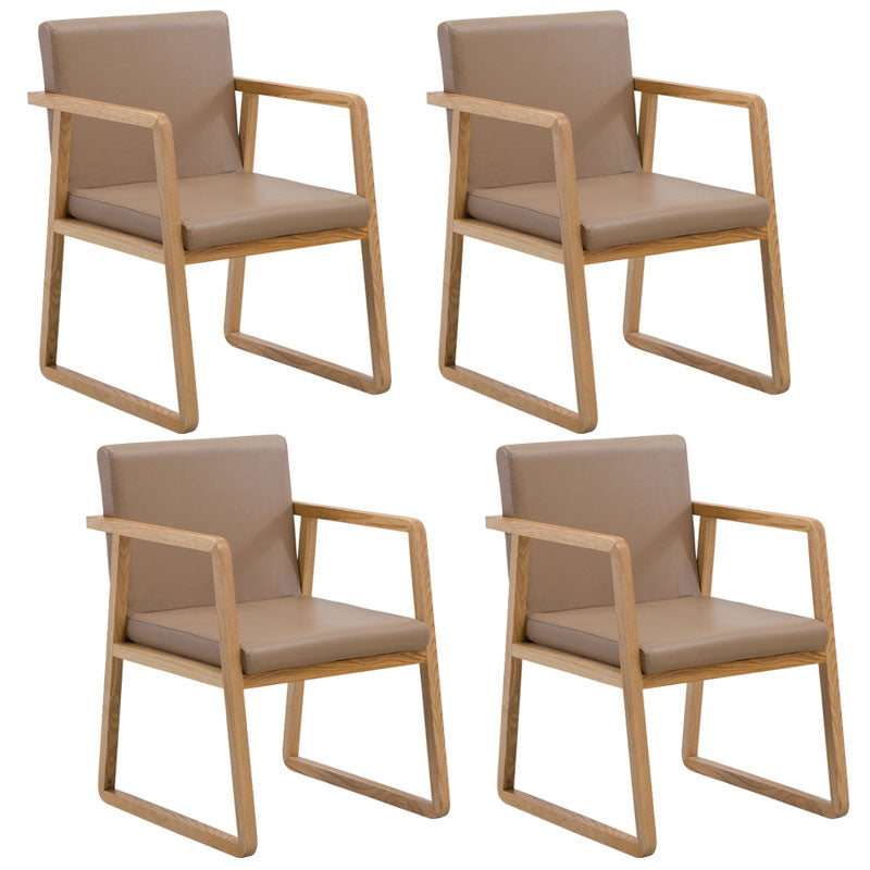 Sillas de estilo moderno sillón de comedor con patas de madera para cocina