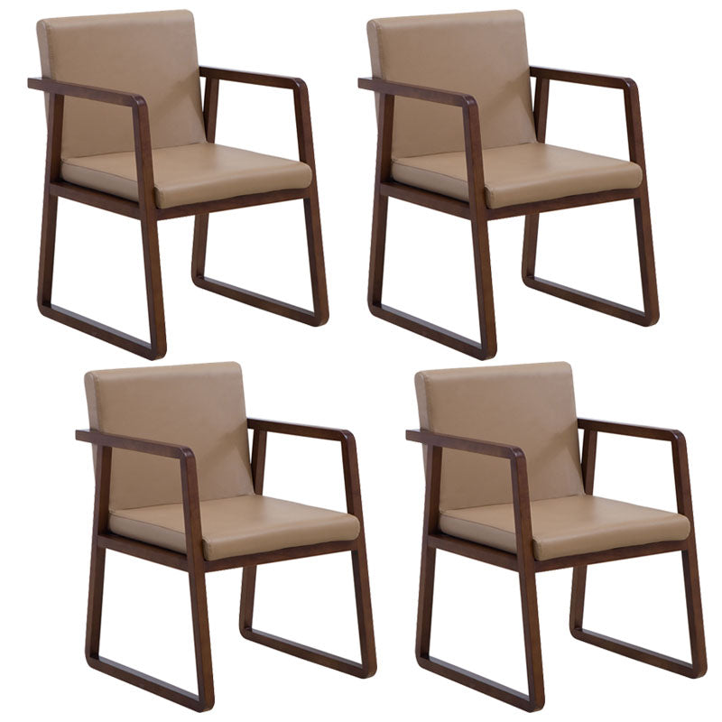 Sillas de estilo moderno sillón de comedor con patas de madera para cocina
