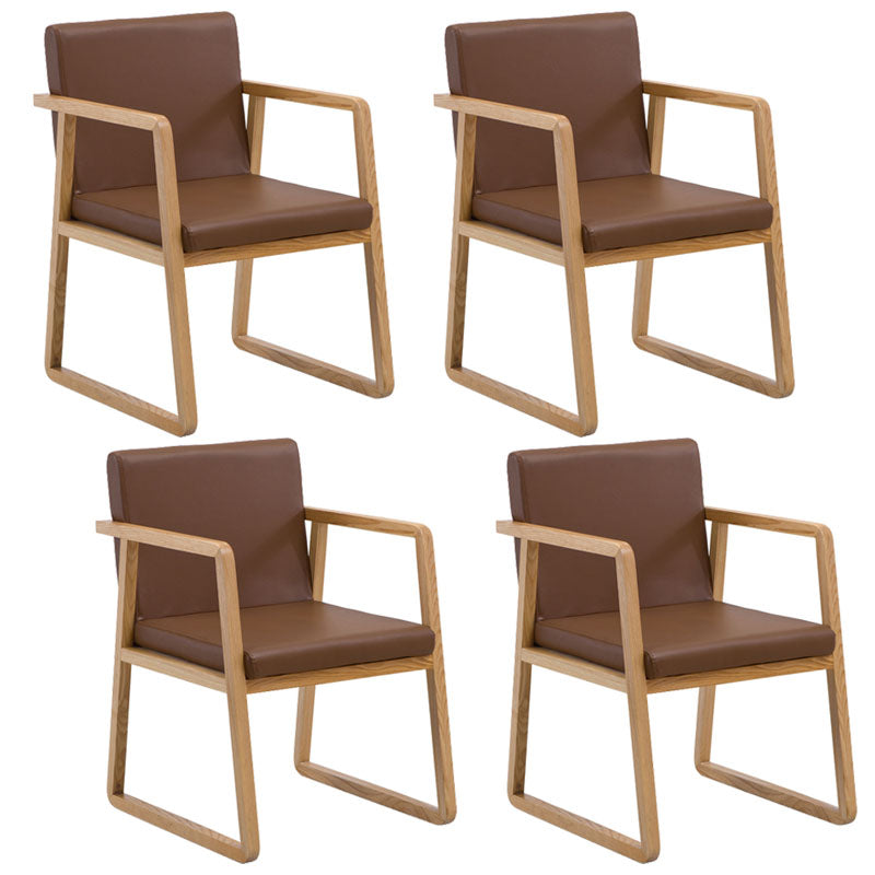 Sillas de estilo moderno sillón de comedor con patas de madera para cocina