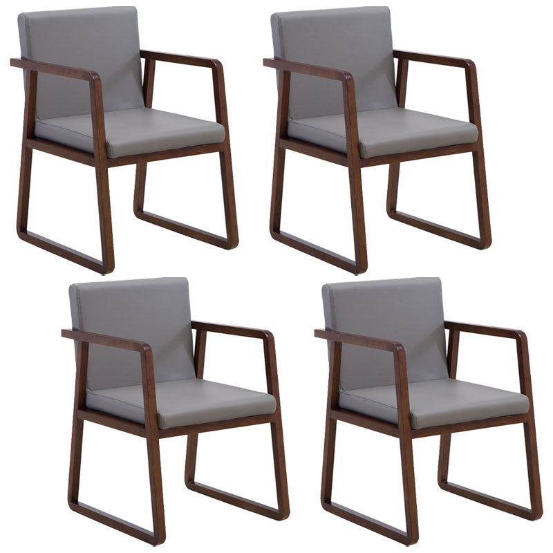 Sillas de estilo moderno sillón de comedor con patas de madera para cocina