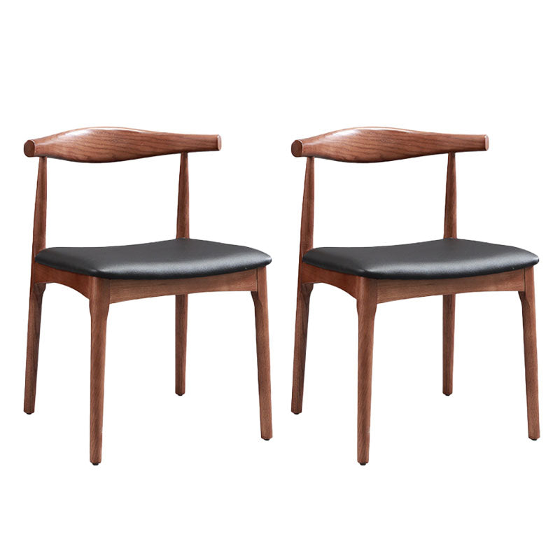 Silla lateral con respaldo abierto de estilo industrial para cocina, silla lateral de comedor de madera sin brazos