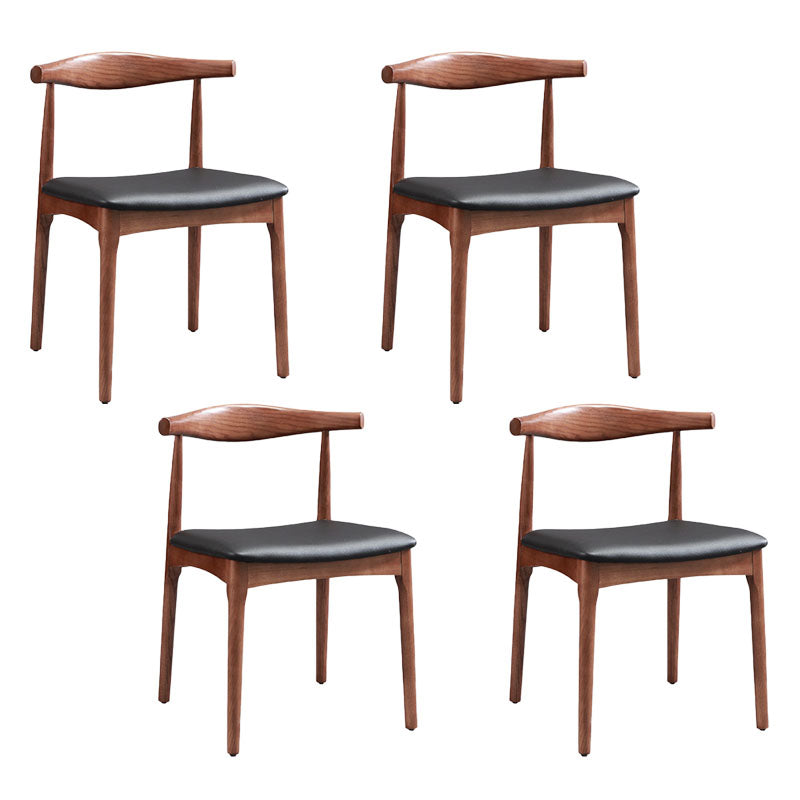 Silla lateral con respaldo abierto de estilo industrial para cocina, silla lateral de comedor de madera sin brazos