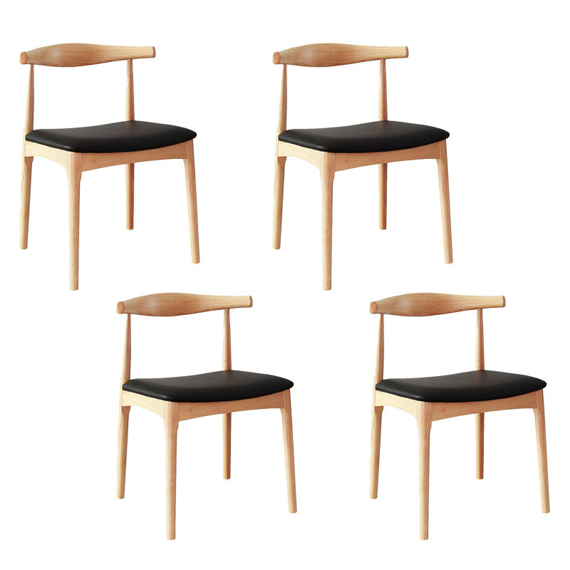 Silla lateral con respaldo abierto de estilo industrial para cocina, silla lateral de comedor de madera sin brazos