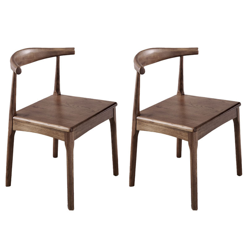 Silla lateral con respaldo abierto de estilo industrial para cocina, silla lateral de comedor de madera sin brazos